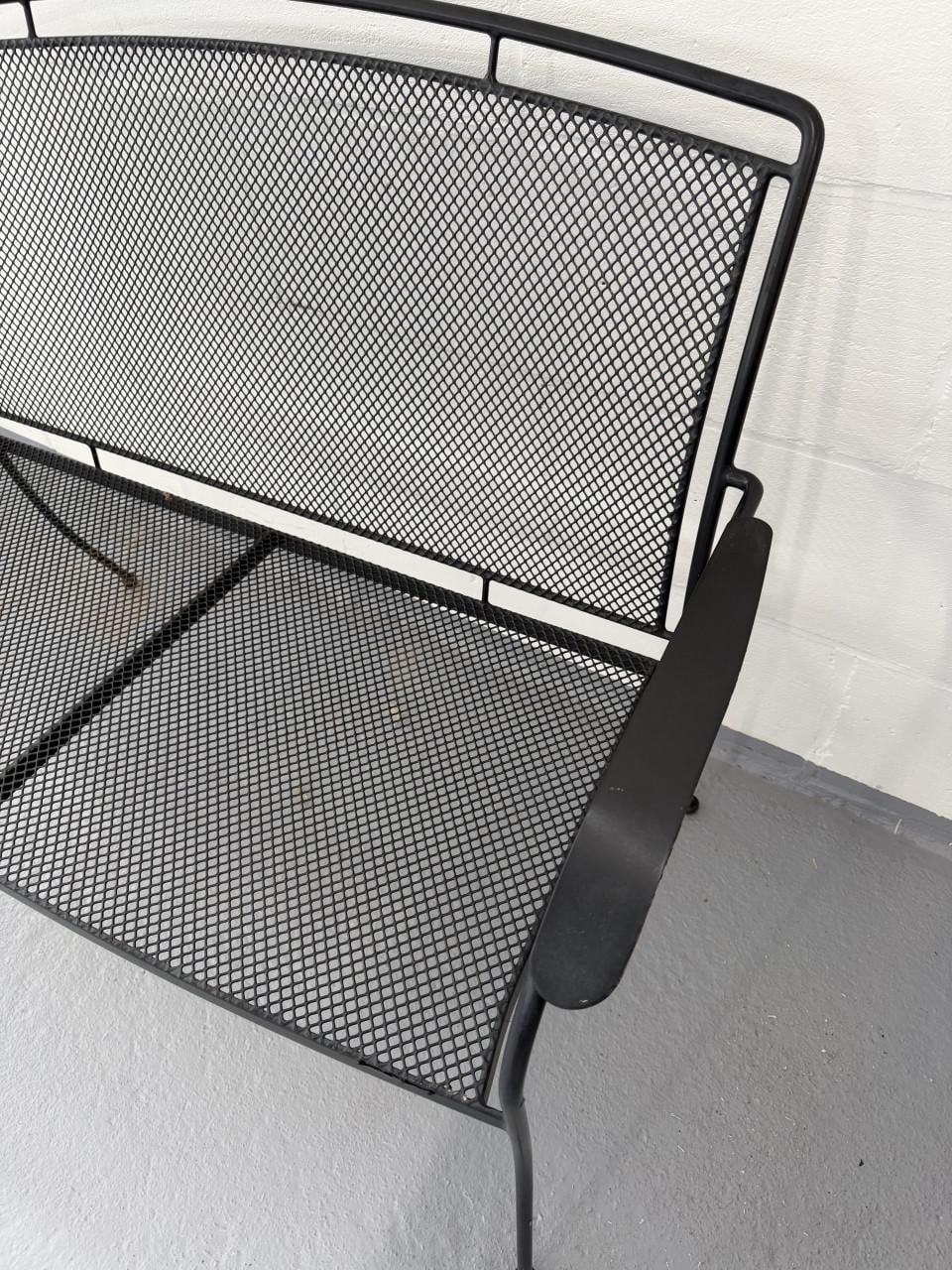 Antraciet/zwart  metalen tuinbank 2-zits – zeer nette staat