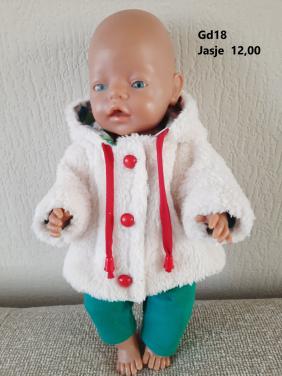 Poppenkleertjes baby born. Teddy jasje. Opbrengst KiKa.