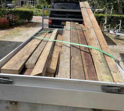 Sloophout balken en planken