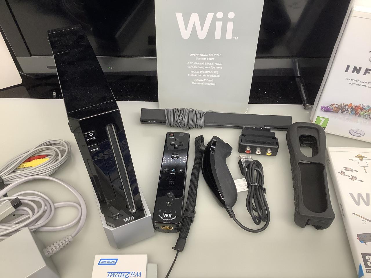 Nintendo Wii zwart, complete set. Zie ook de foto’s.