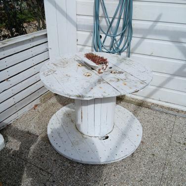 Leuke witte tuinhaspel