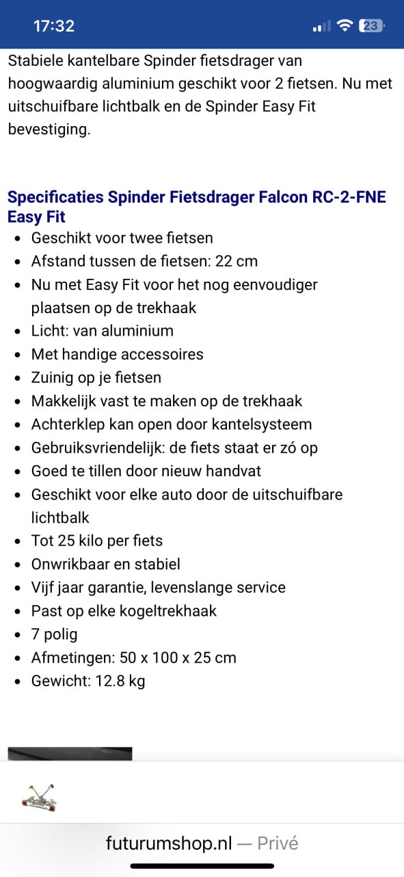 Falcon fietsendrager