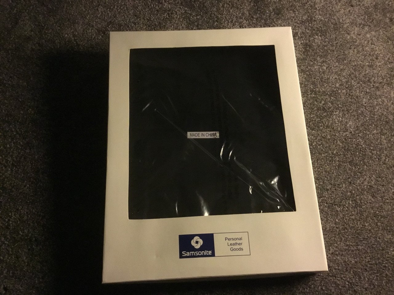 A lederen schrijfmap samsonite