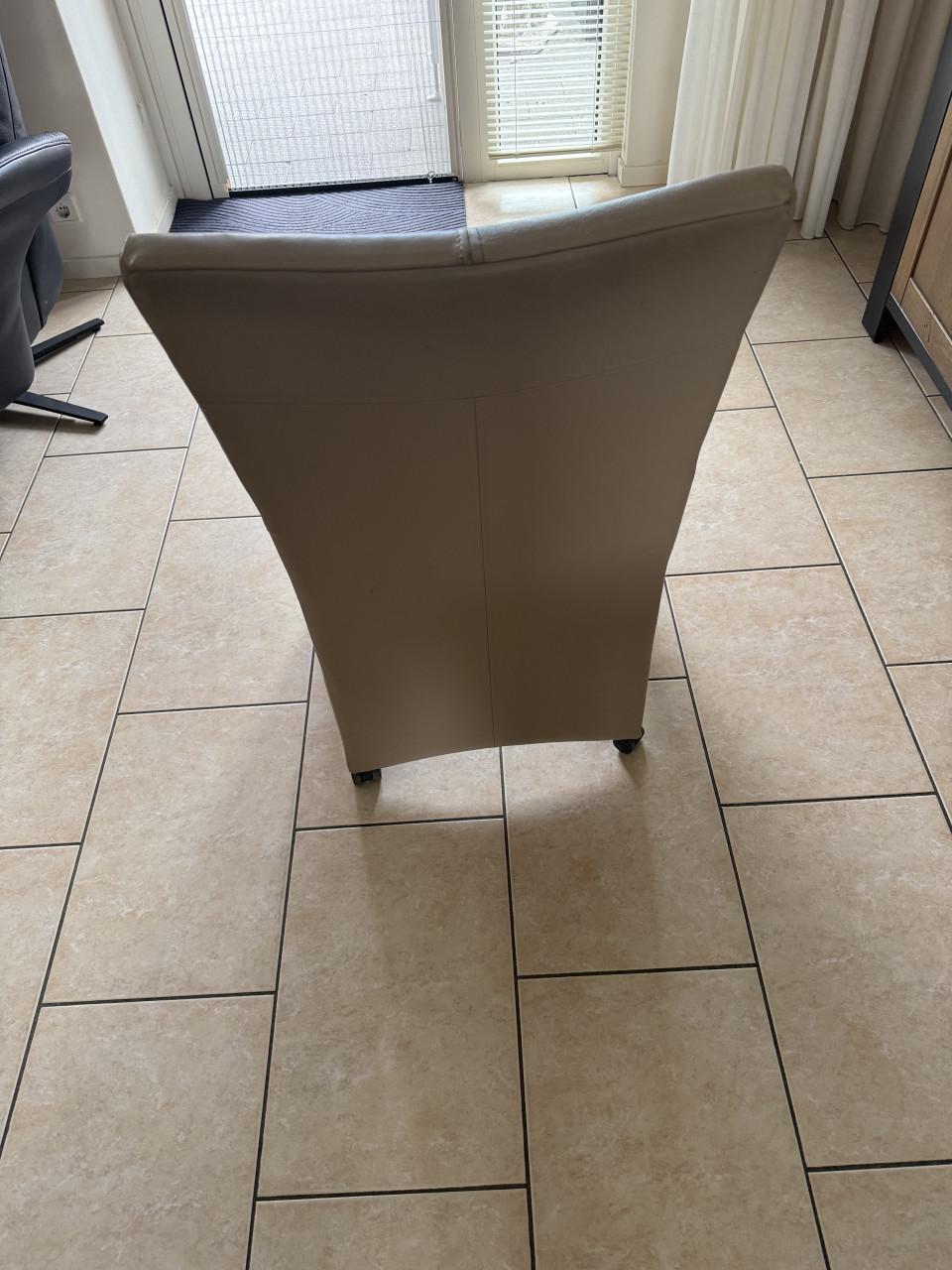 6 eethoekstoelen leer