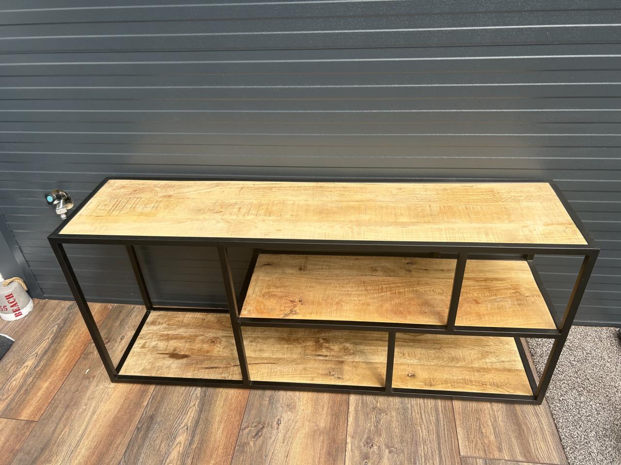 Opbergrek mango hout en staal