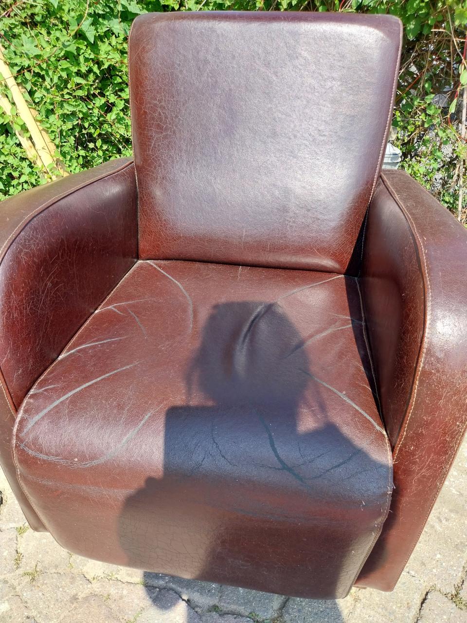 Fauteuil ( echt leer)