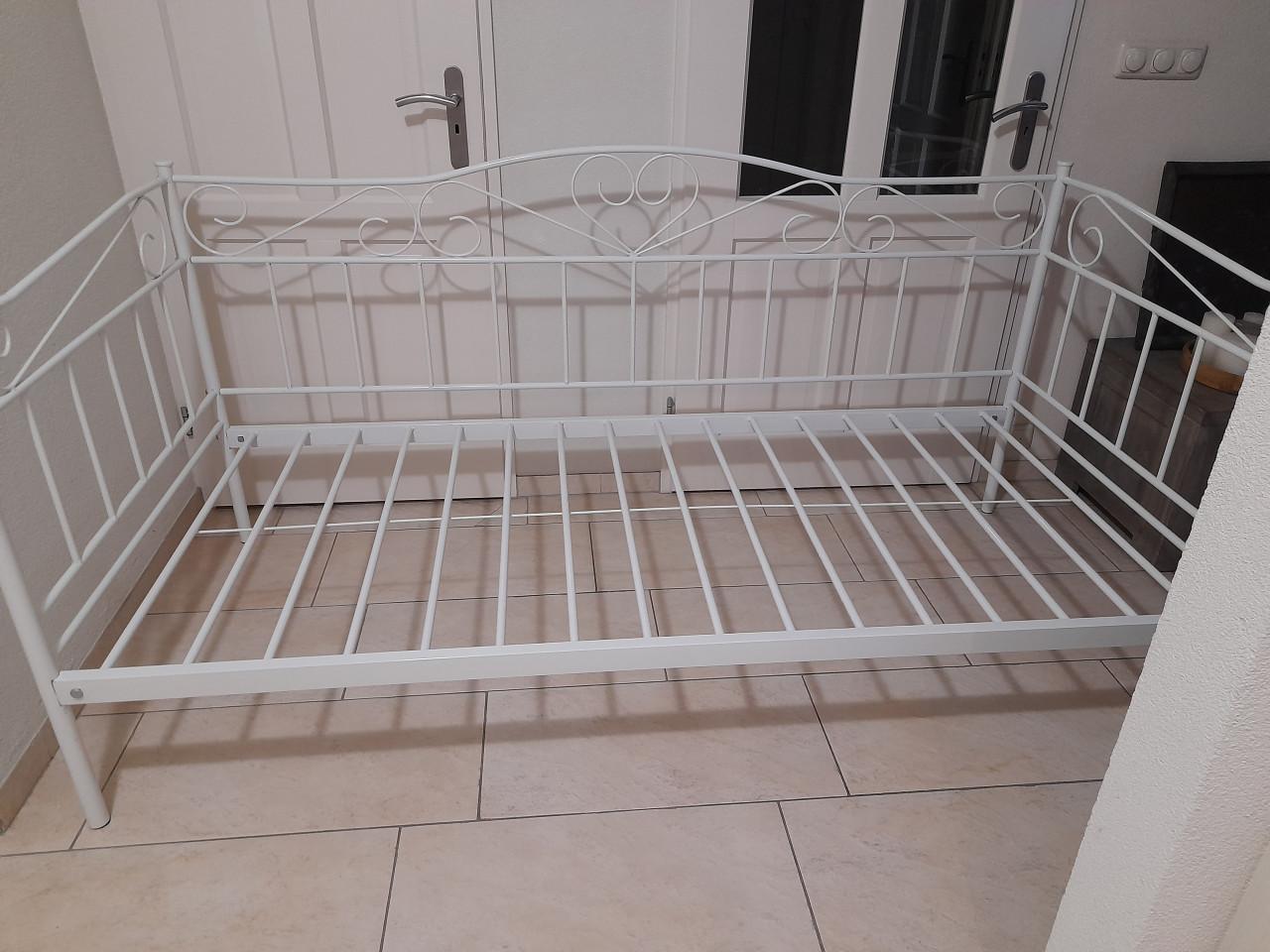 Wit metalen 1 Persoons bed