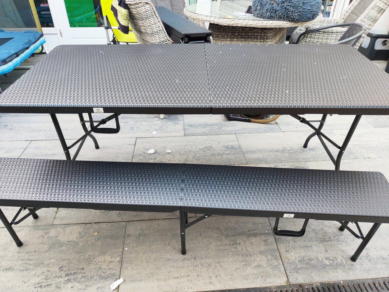 Bier/ tuin tafel met banken opklapbaar