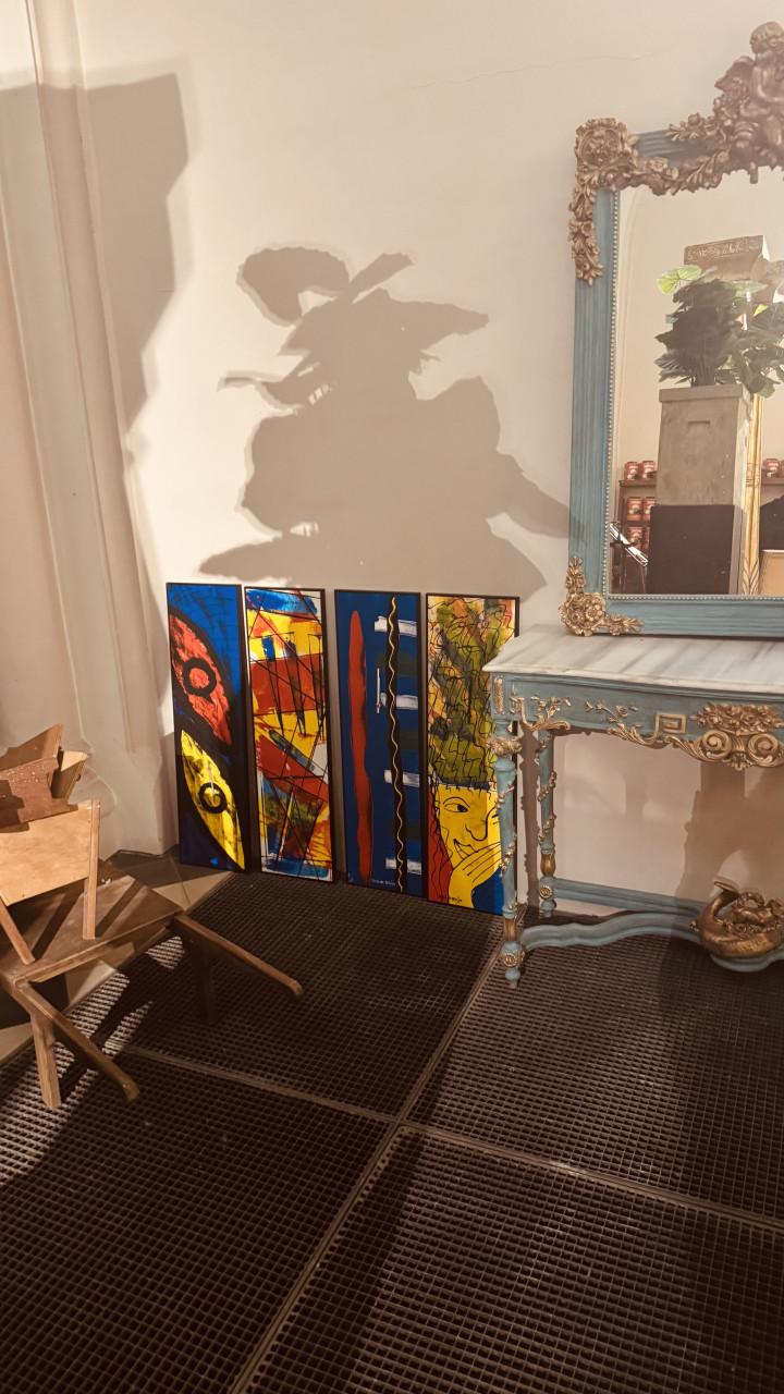 Schilderij klokken Ferdi de Bruijn
