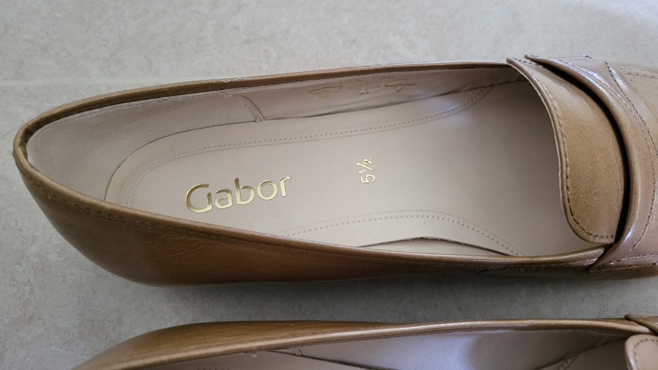 Gabor loafers / ballerinas leder, mt 5 1/2 - NIEUW