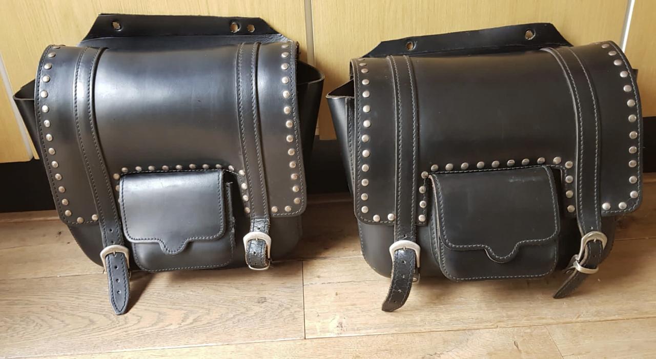 Lederen vintage motortassen HD