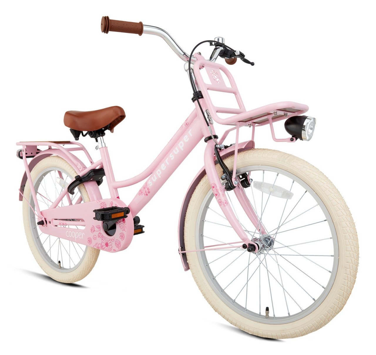 Nieuwe Supersuper 2025 Cooper Bamboo Meisjesfiets 20" 29cm Remnaaf 1 versn.