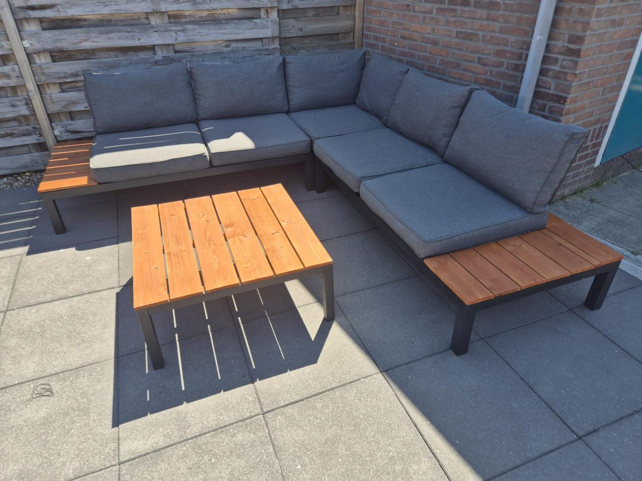 Aluminium Loungeset 246 x 246 cm (Bezorging mogelijk)