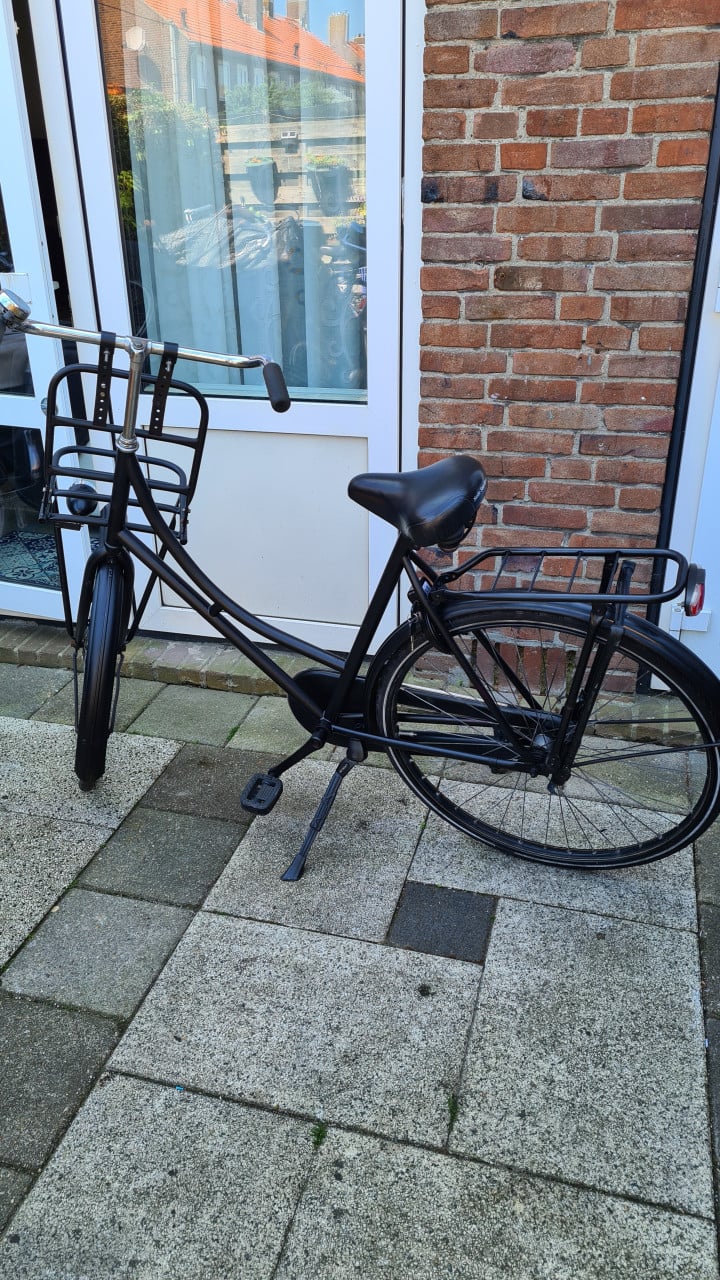 Dames fiets 28inch-met voordrager-traprem achter-