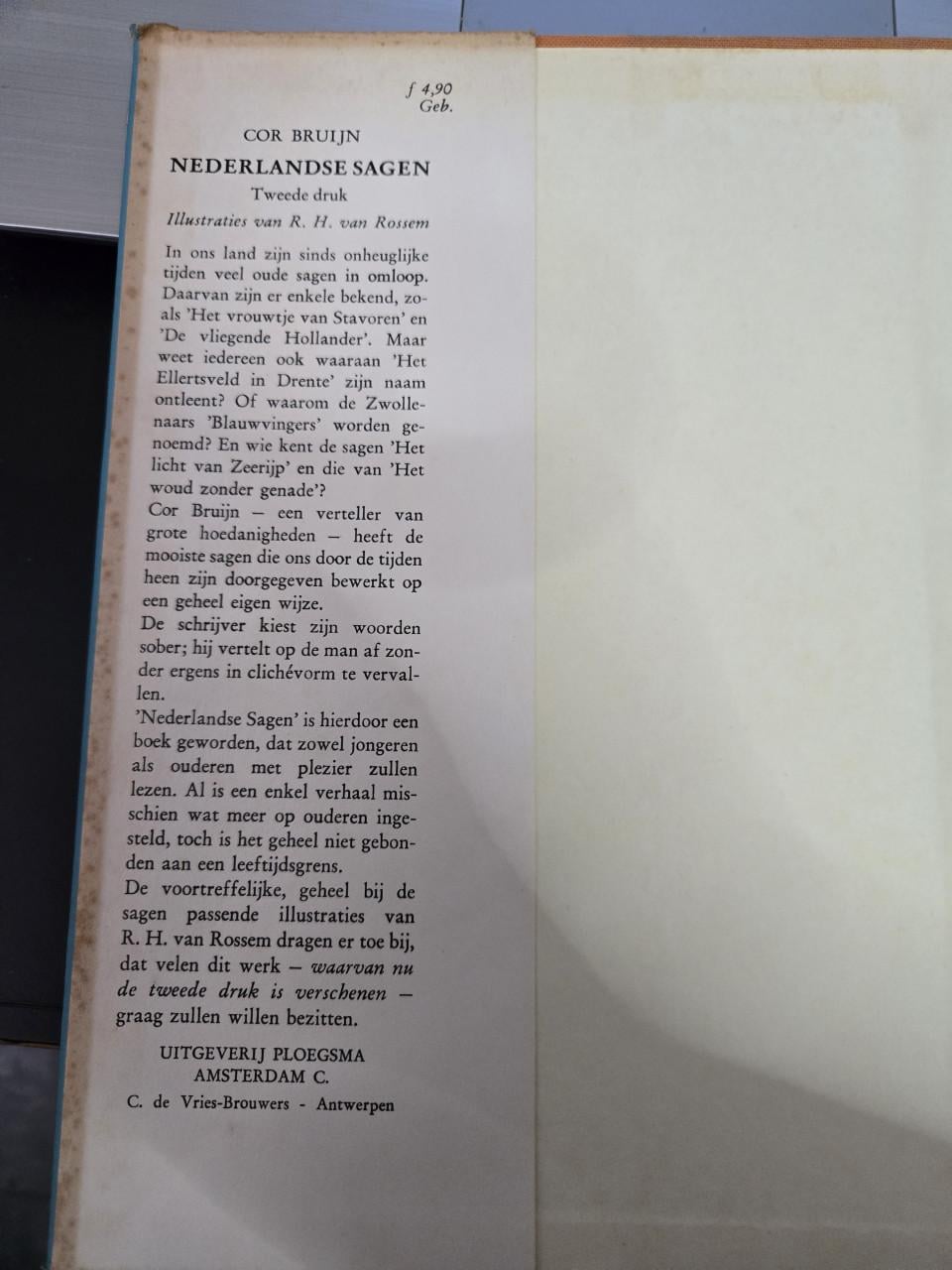 Boek: Nederlandse Sagen 1959 2e druk