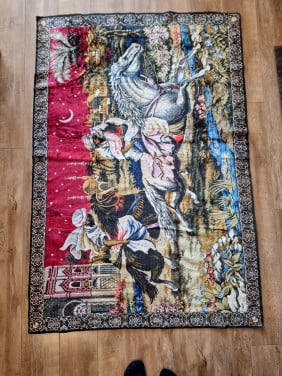 Prachtig velours Oosters wandkleed (1.72 x 1.15 m.)