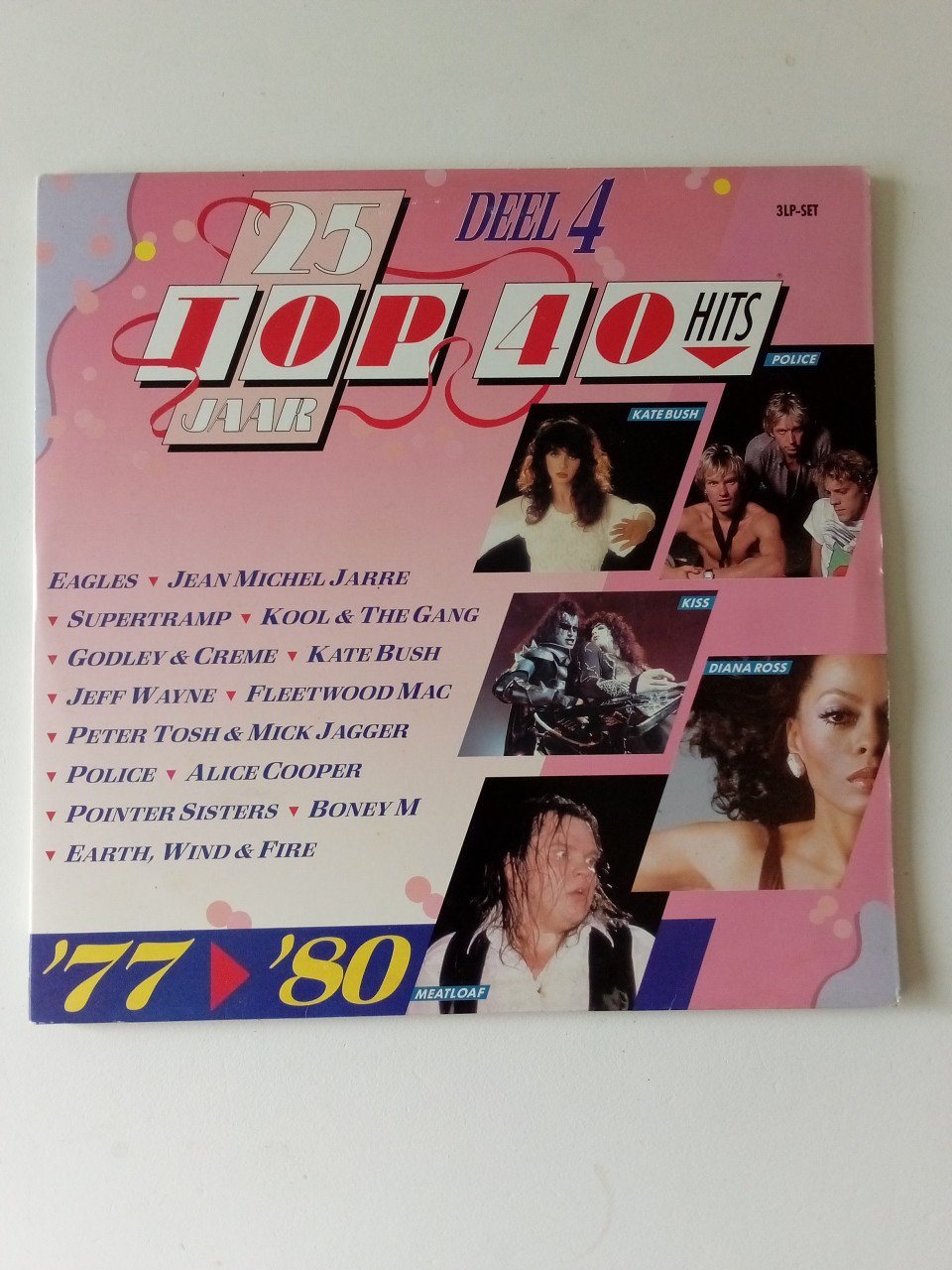 Set van 4 LP's o.a. Grease, Kate Bush, Meatloaf, Diana Ross, The Police