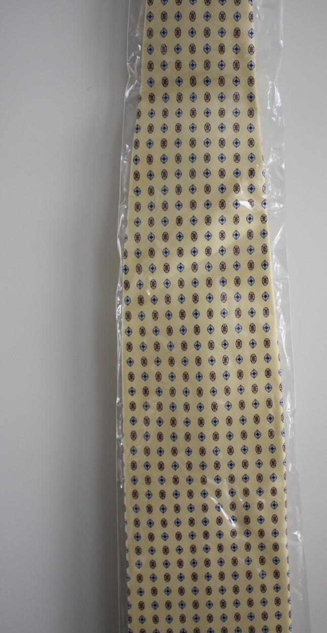 Nieuwe stropdas geel met patroon