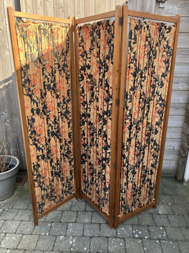 3-delig antiek eiken Kamerscherm