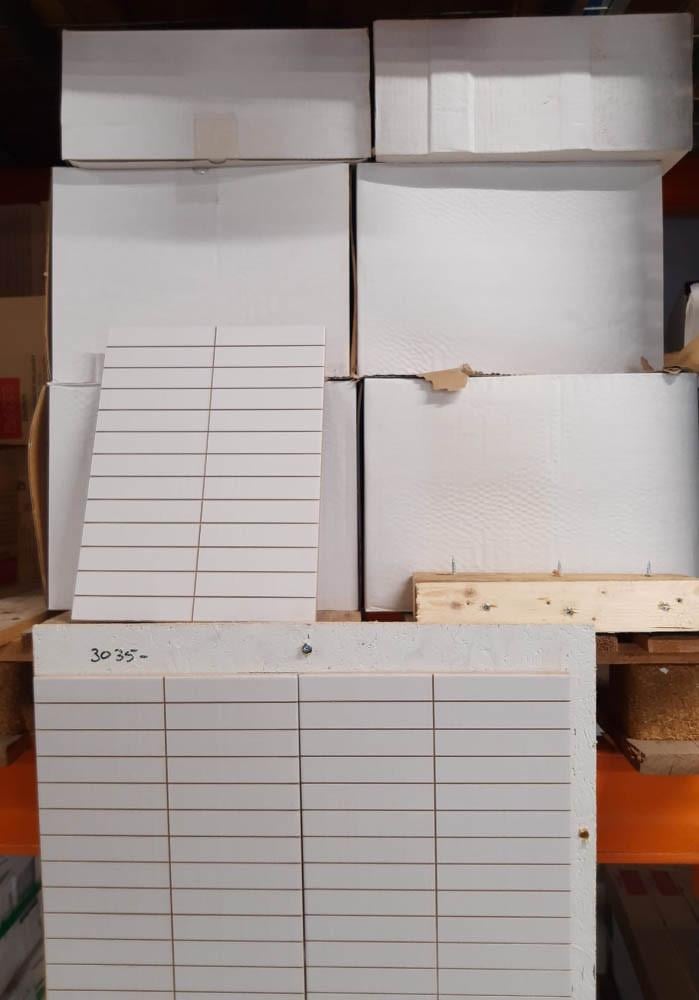 3035-292 ca 58,5m² Mozaïek/kit-kat wandtegels, 25x33cm beige/wit, nu per m²