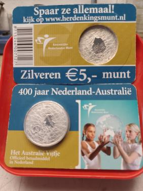 Zilveren 5 Euro munten