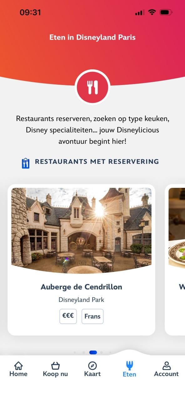 10x Disneyland Parijs ‘Plus’ Maaltijdvouchers (Niet op naam!)