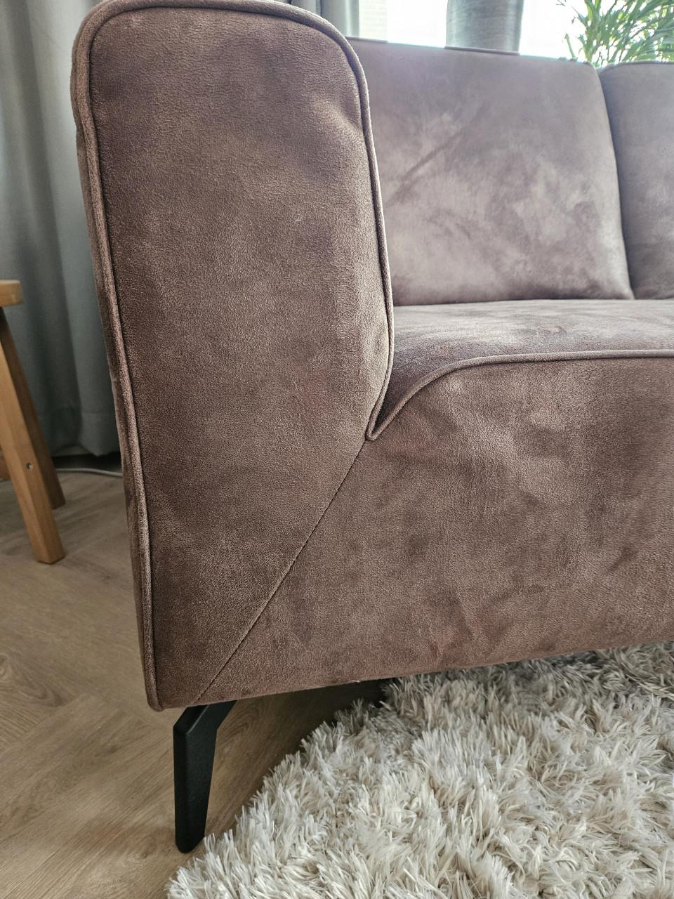 Hoekbank microleder Bull - bruin