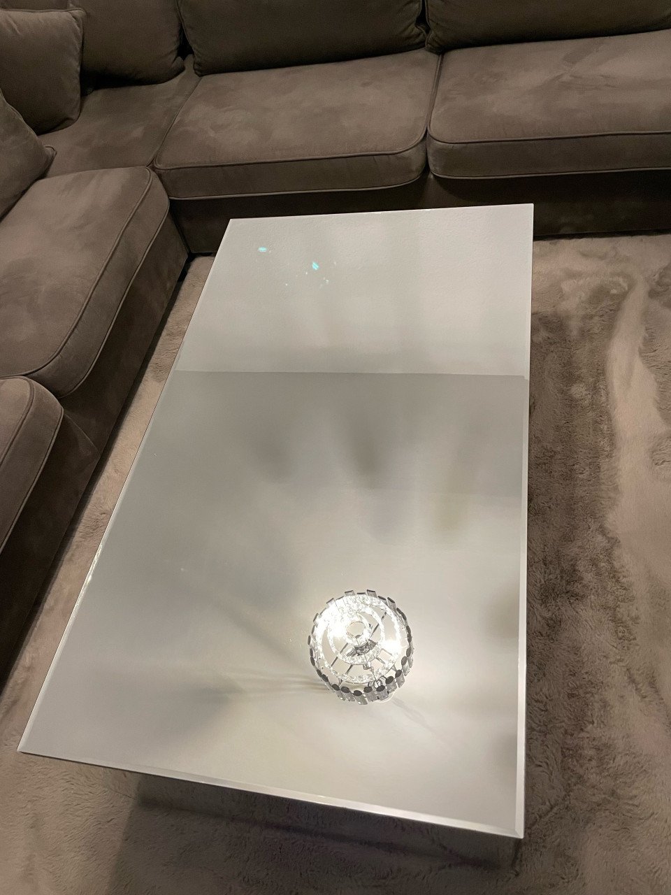 Glazen eettafel set + Salontafel & stoelen