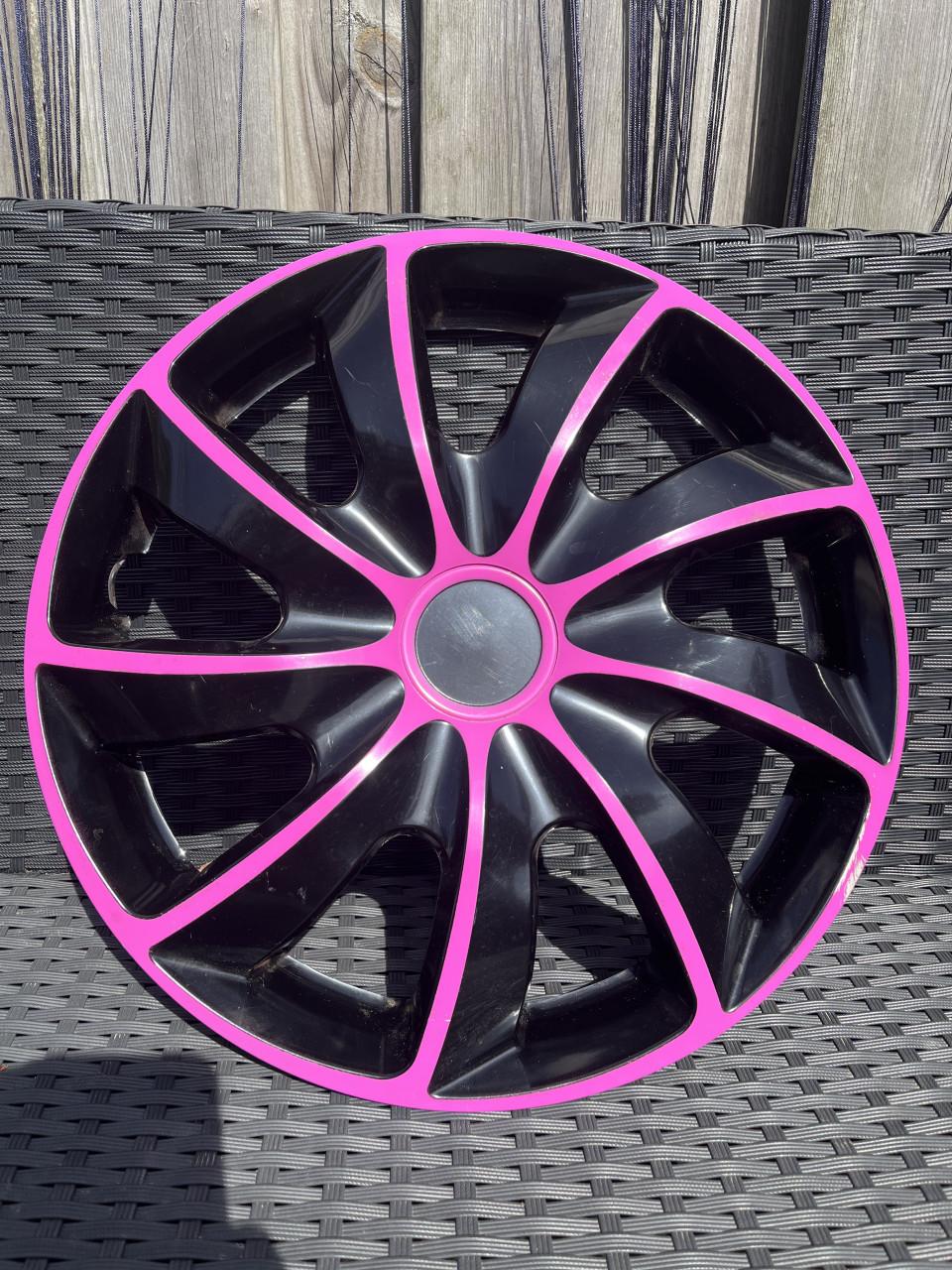 Roze wieldoppen 14 inch