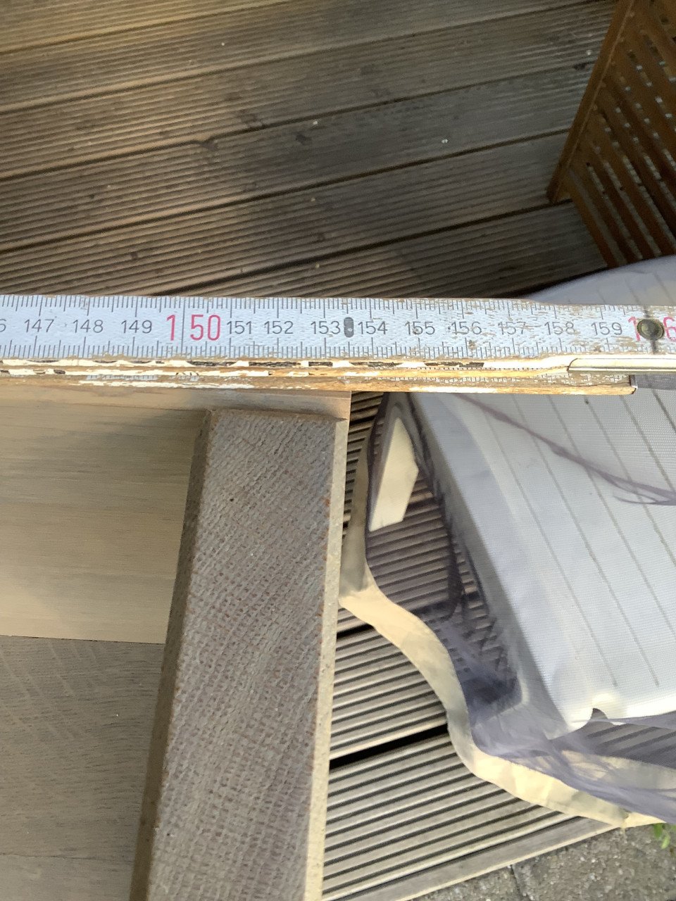 Boekenplank massief eiken, Grey Wash. 153cm breed.
