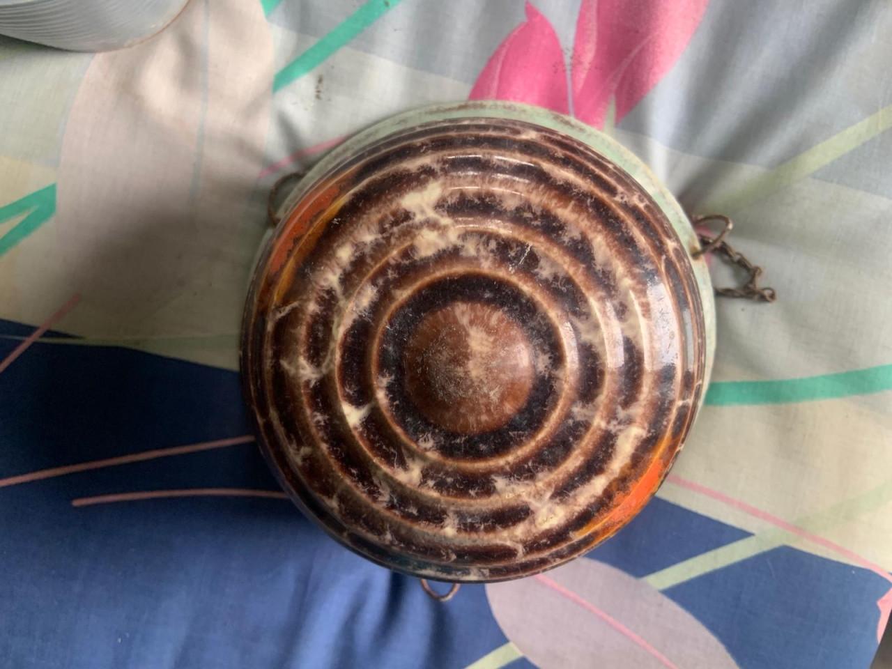 Te koop; antieke vintage bloempot hanger bloempothanger curiosa planten