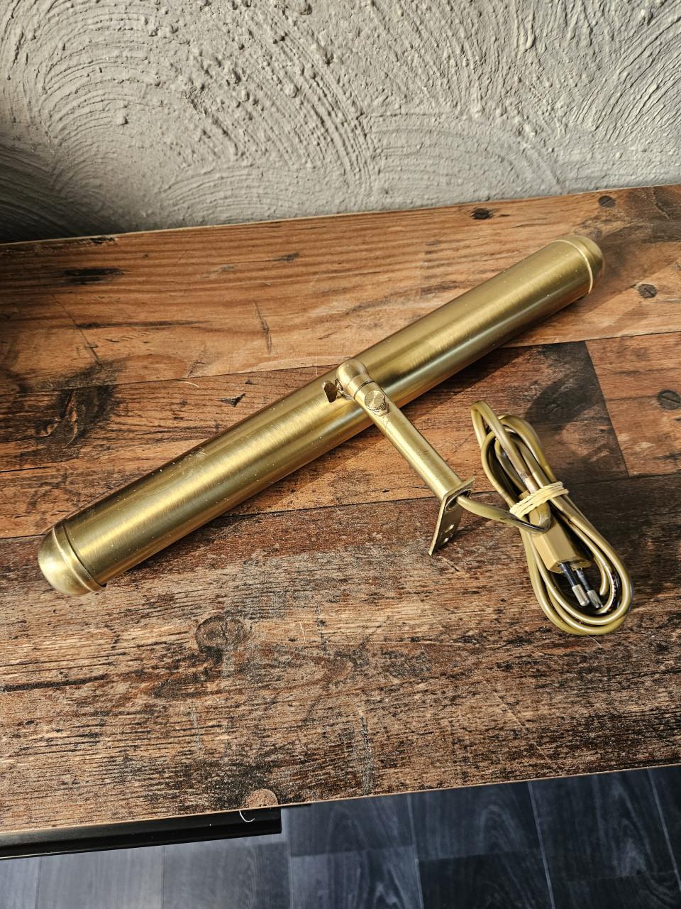 Vintage werkende messing schilderij of pianolamp - Art Deco stijl