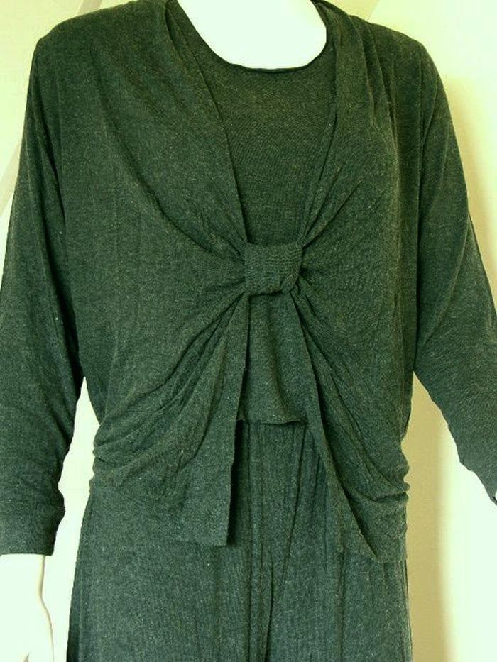 SÀBETH: Nieuw 3-delig set teer gebreid in bruin maat 46