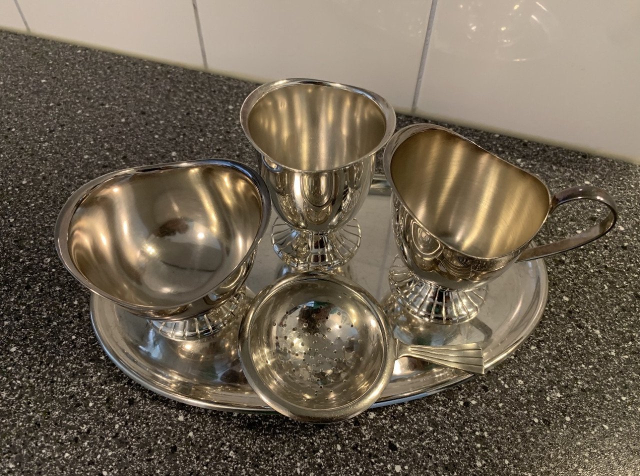 PRACHTIG VERZILVERD D.E. ROOMSTEL 5 DELIG