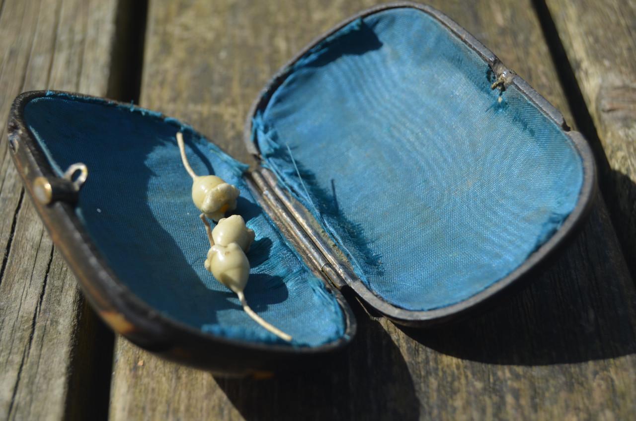 2 Kleine doosjes, 1 van bakeliet, eentje niet...........