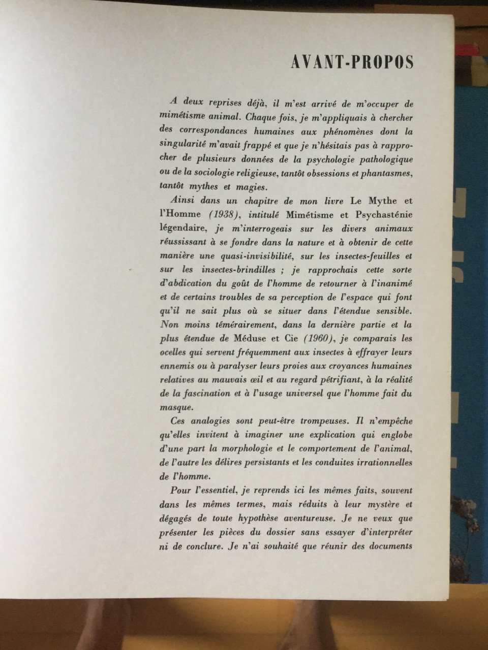 Le mimétisme animal R Caillois 1963