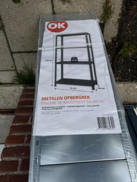 OK stellingkast / opbergkast metaal 150x75x30 cm 120 kg
