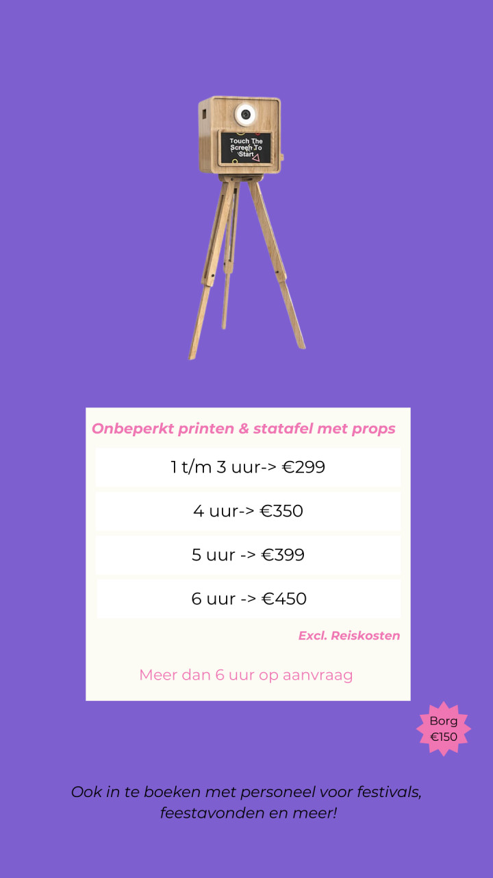 Photobooth huren zeeland (fotohokje)