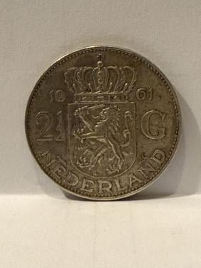 Zilvere rijksdaalder 1961 Koningin Juliana