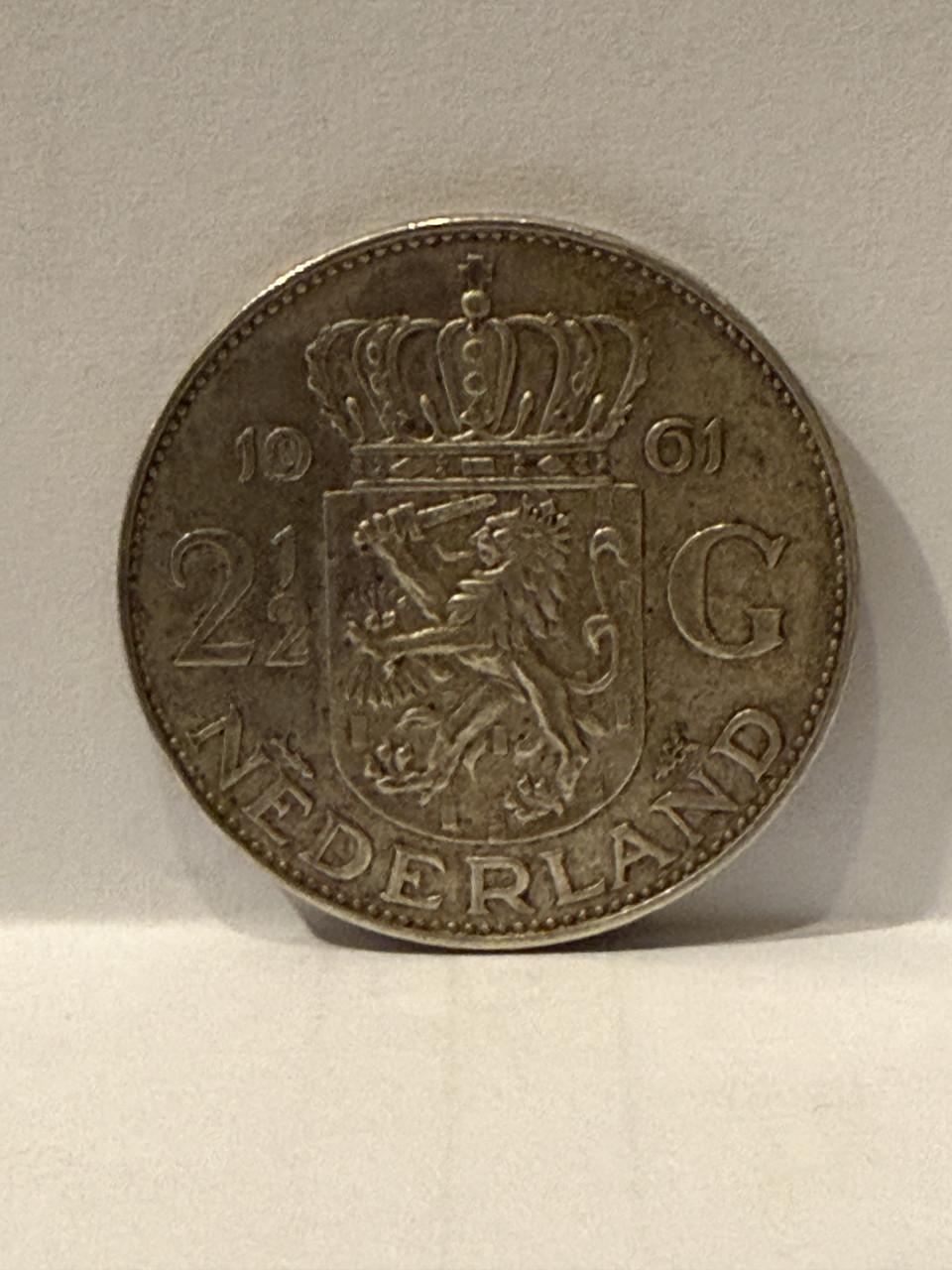 Zilvere rijksdaalder 1961 Koningin Juliana