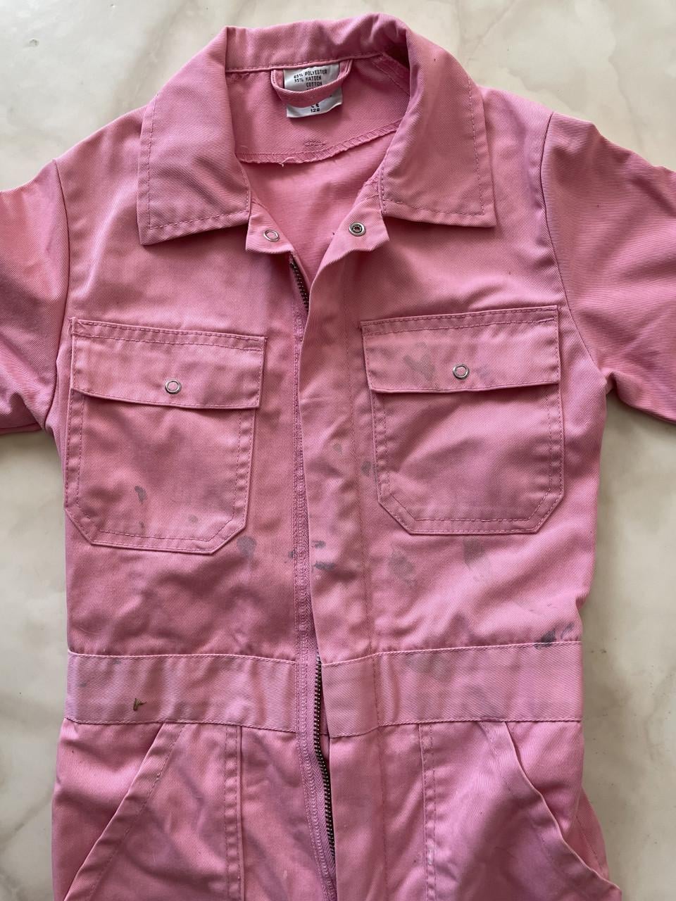 Roze overall maat 128