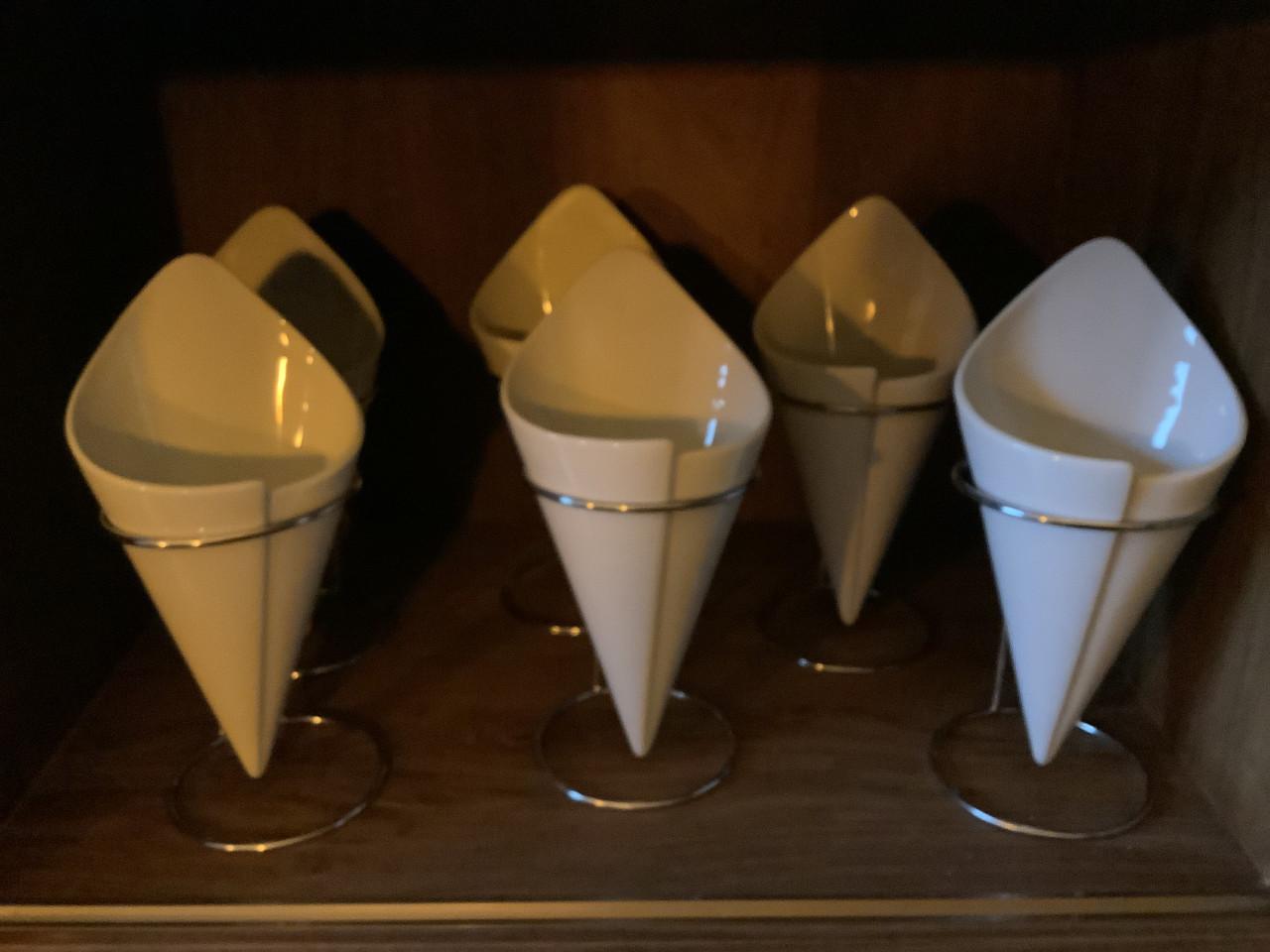 Servies frietzak met houder