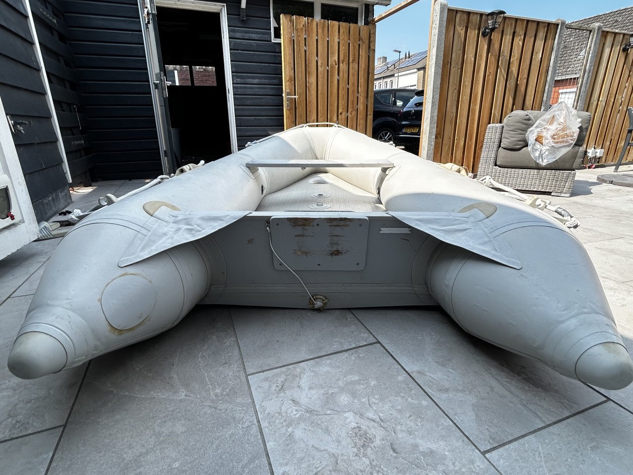 Rubberboot met motor