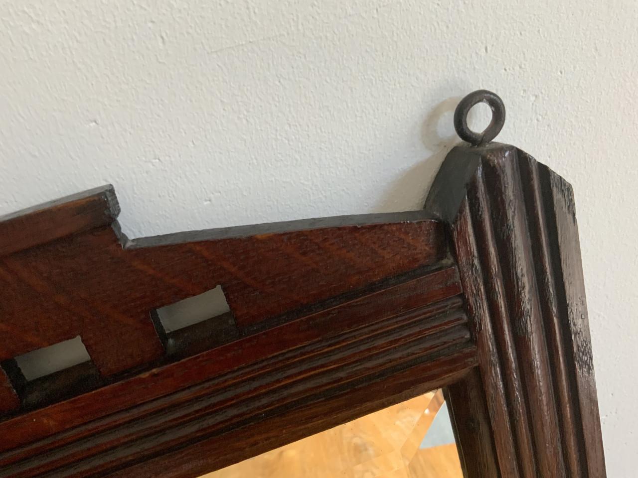 Spiegel eikenhouten lijst,met lade