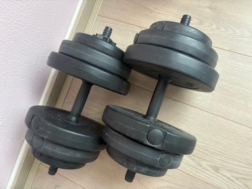 Halterset, totaal 28 kg