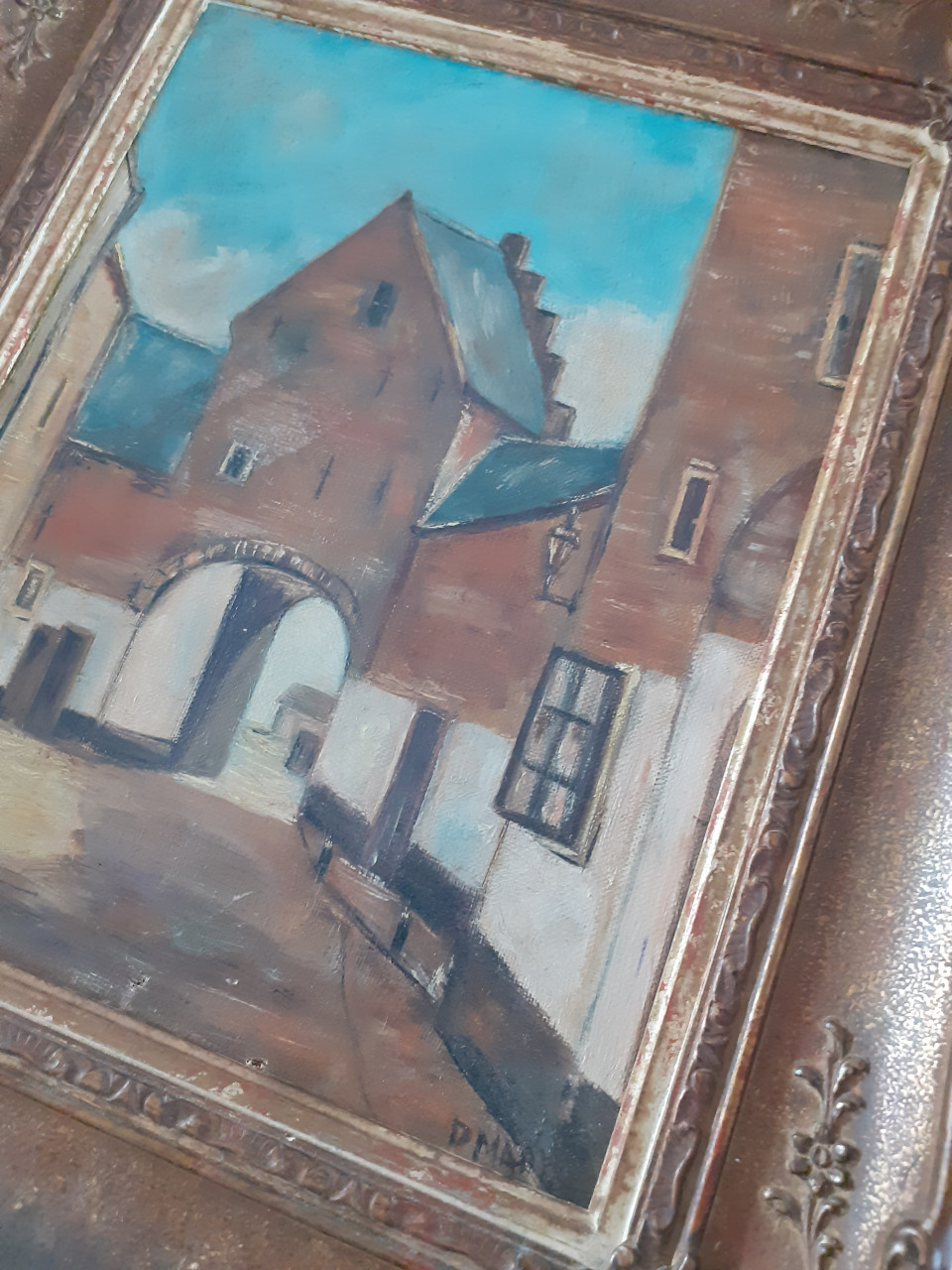 Schilderij Noord Havenpoort Zierikzee Antiek