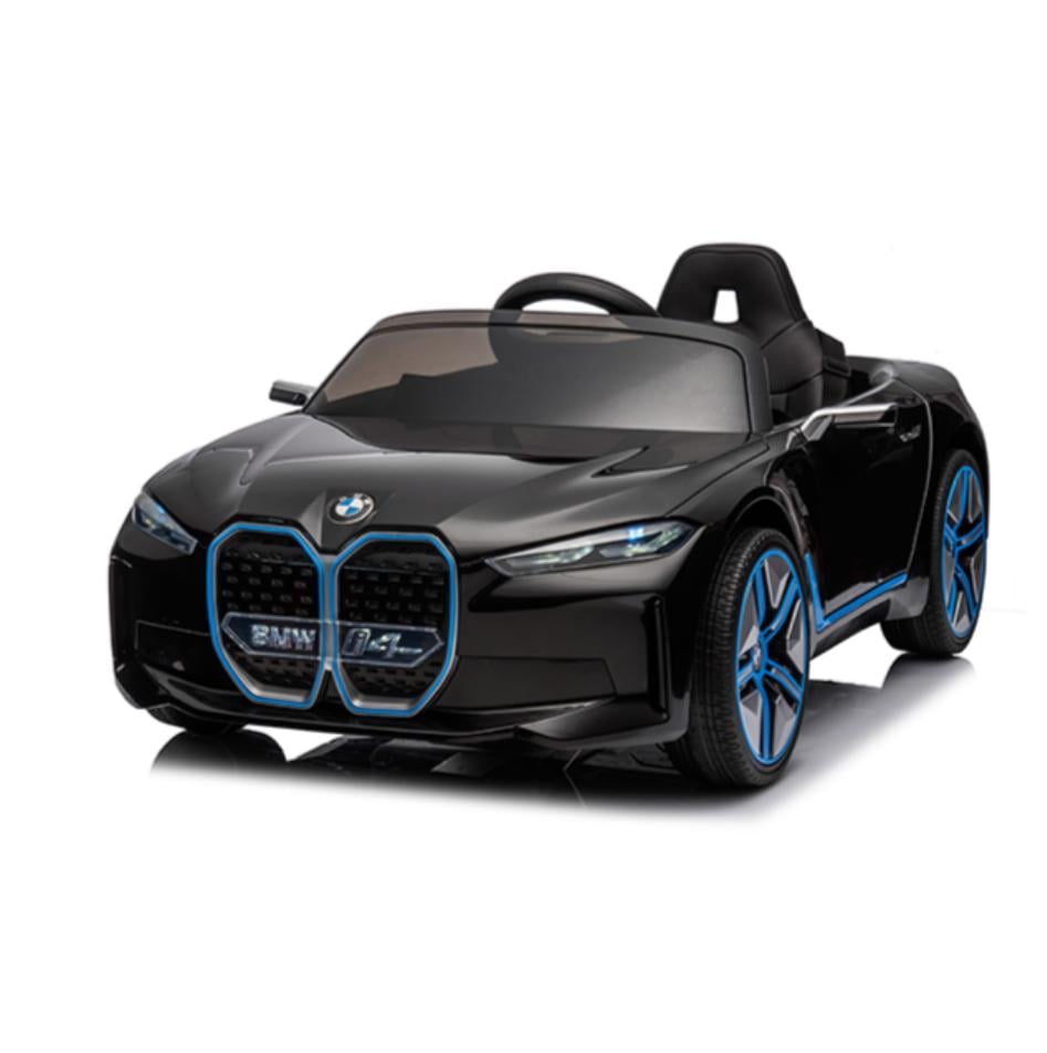 Nieuwe elektrische kinderauto BMW i4 12v (Zwart)