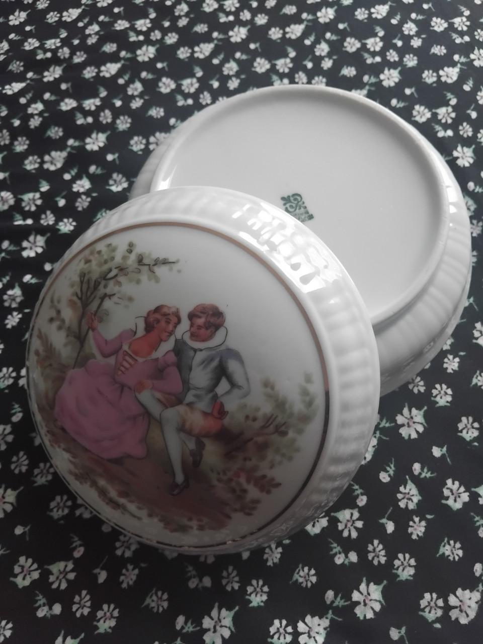Vintage Dekselpotje Porselein