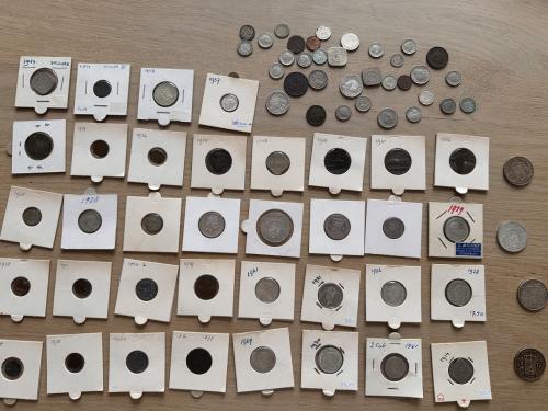 Diverse kleine zilveren munten (mag weg voor zilverprijs!)