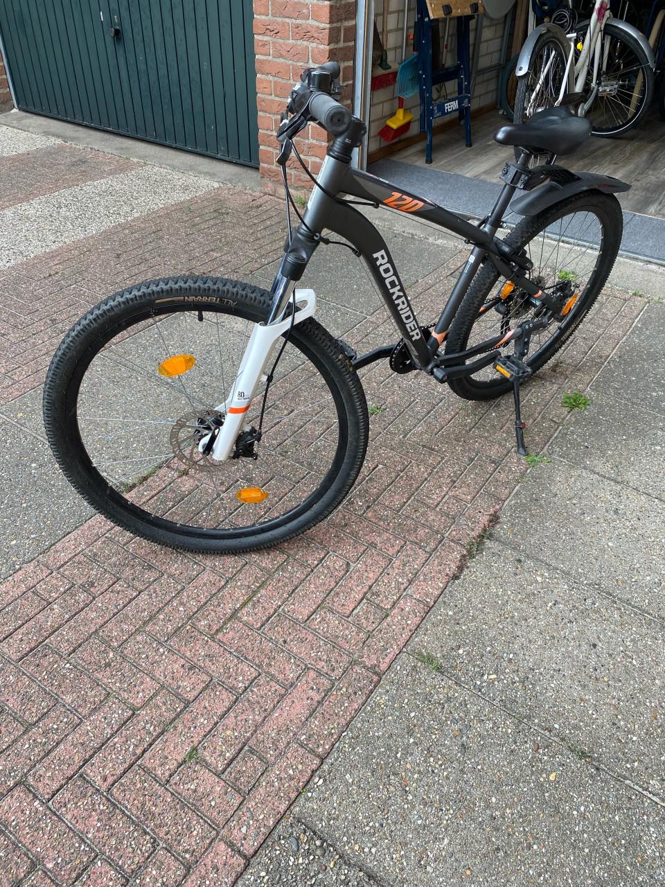 ROCKRIDER MTB ST 120 grijs oranje 27.5 inch